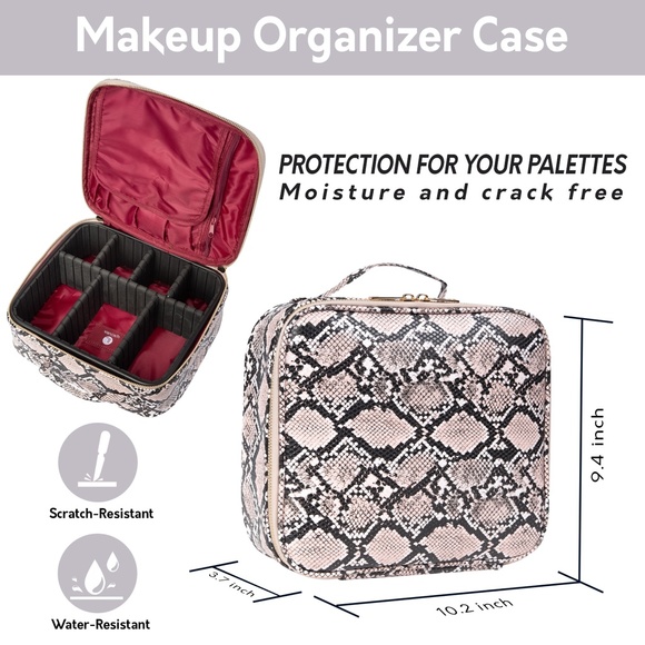 Professional Cosmetic Case - Snakeskin Makeup Case - Picture 2 of 3